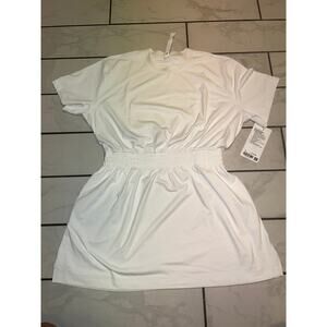 lululemon athletica White Mini Dress with Elastic Waist